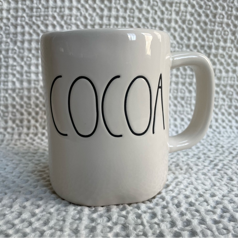RAE DUNN by Magenta Artisan Collection Ceramic Coffee Mug Cup COCOA - 16 oz.
